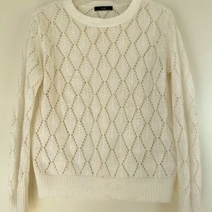 Cute Vintage Open Knit Diamond Sweater